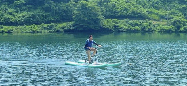 新アクティビティ水上自転車で秘境を直接感じよう！