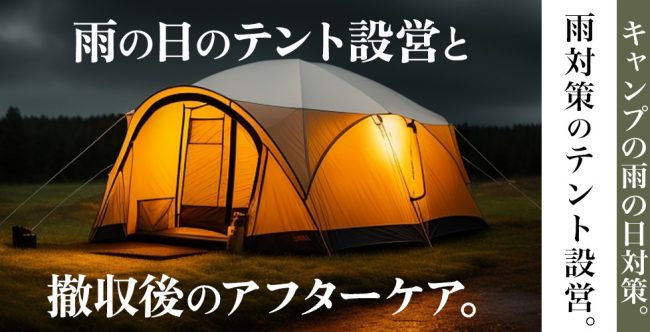 雨の日のテント設営と撤収後のケアを徹底解説！