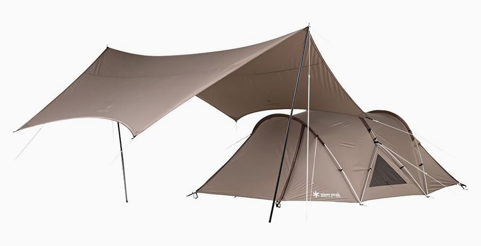 スノーピークの4人用テント：ランドネスト＋タープ